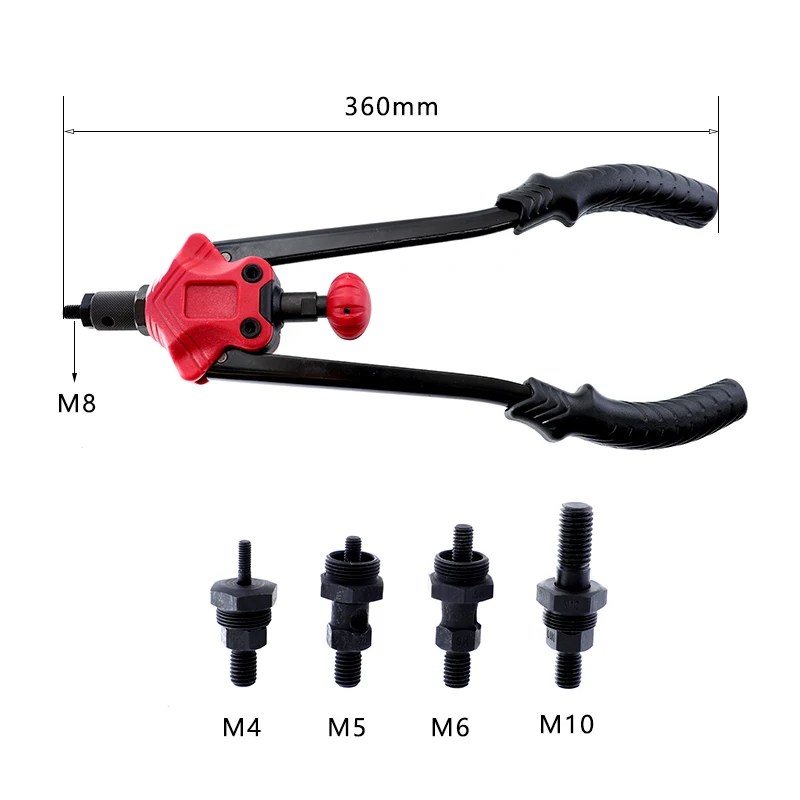 1" глухая заклепочная гайка ручной клепальный пистолет ручной вставной гайка сверхмощный клепальный ручной инструмент M4 M5 M6 M8 M10