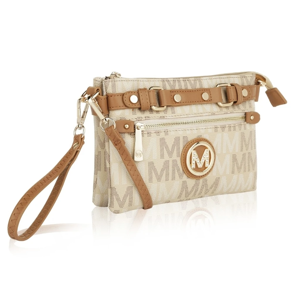Mia K Farrow Logo Print Wristlet Bag, Multiple Colors (2)