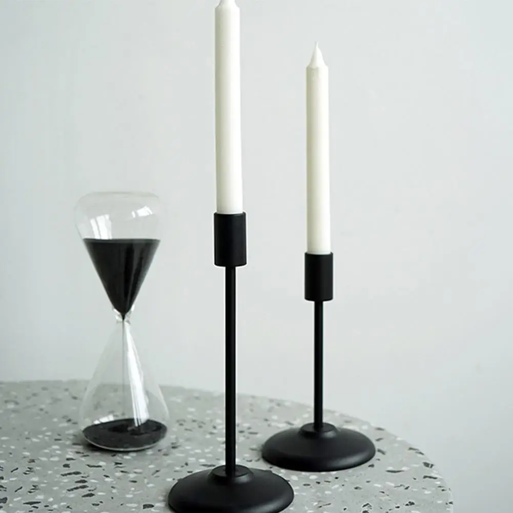 

Wedding creative Party Candle Holders Personalized wedding centerpieces Black candlestick Living Room Home Decoration