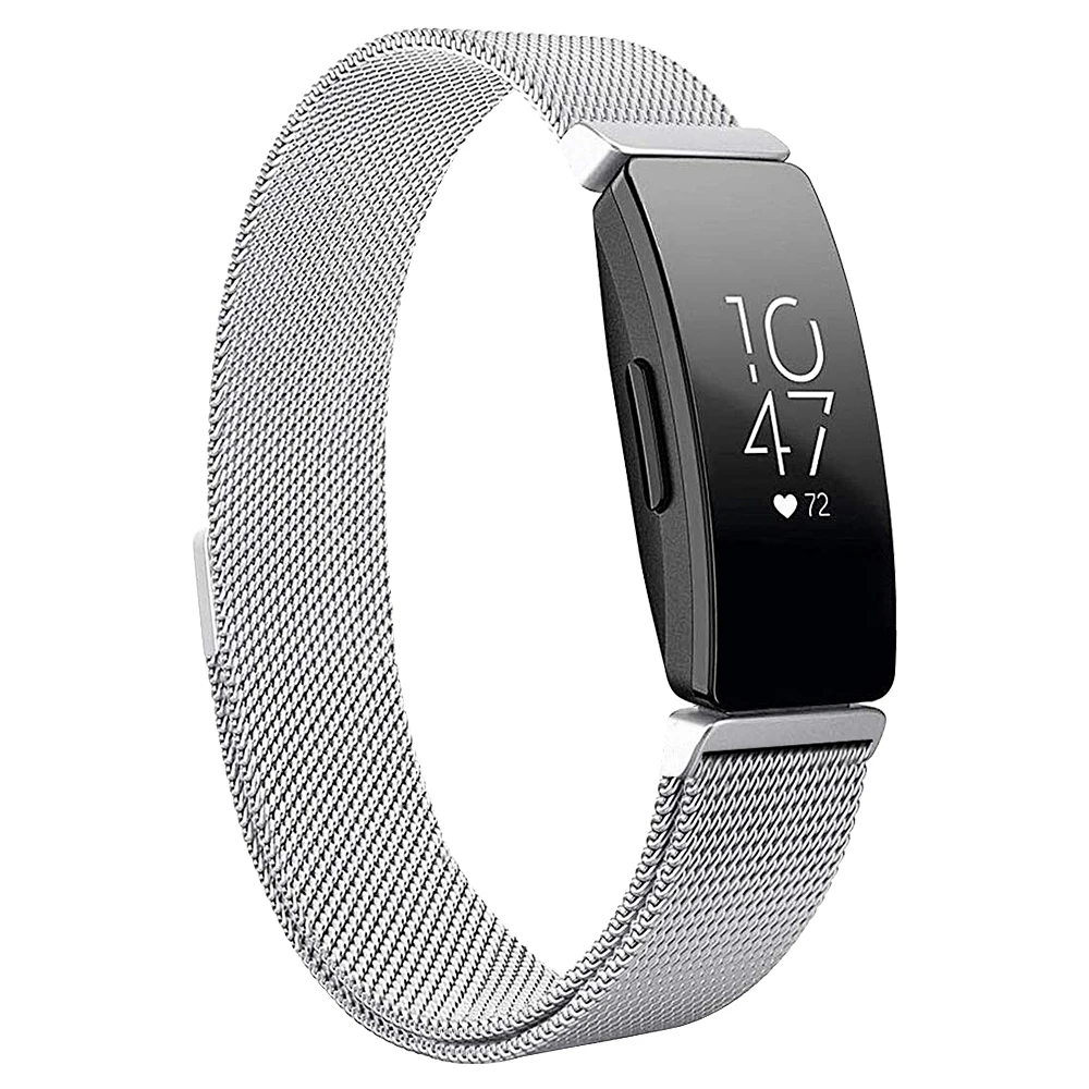 Joyozy для Fitbit Inspire HR Band Сменная сетка магнитный браслет из нержавеющей стали для наручных часов