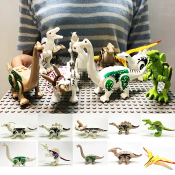 

Assemble Dinosaur Building Blocks Dinosaur World Triceratops Models Compatible Animal Brick Toys for Children Gift