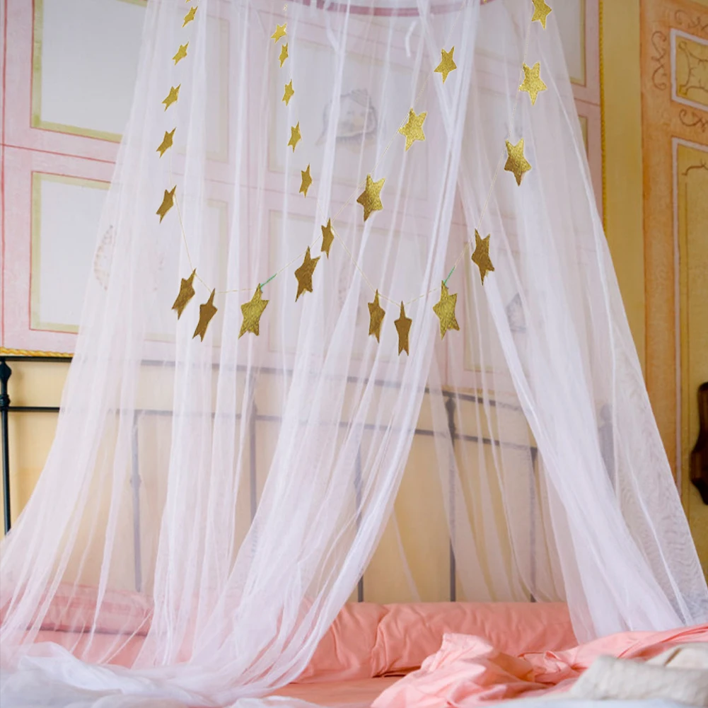 Звезды висячие украшения Гирлянда сверкающие Звездная гирлянда овсянка для свадьбы Вечерние детские комнаты москитные сетки комнаты стен