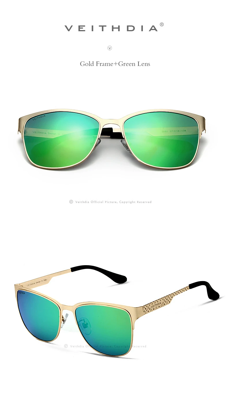 VEITHDIA, мужские солнцезащитные очки, нержавеющая сталь, солнцезащитные очки, поляризационное покрытие, зеркальные линзы, для вождения, мужские очки, оттенки для мужчин/женщин, 580