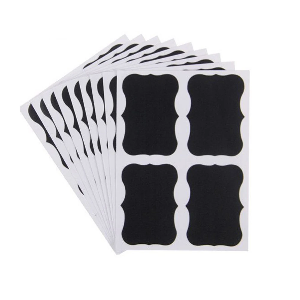 

New 36 pcs Kitchen Jar Jam Cup Bottle Decor Blackboard Stickers Labels Chalkboard Stickers Labels Decals Tags
