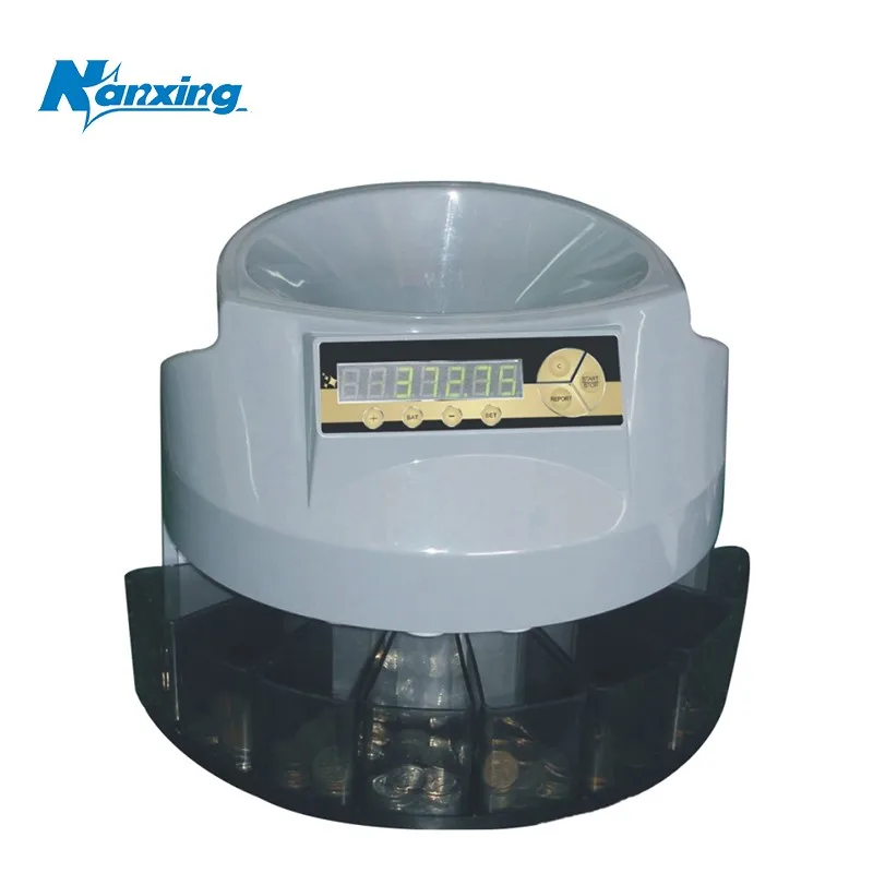 

Electronic Coin Counter Sorter Coin Counting Machine Count in Batch Currency Detector Counterfeit Detector LED Display NX-885B