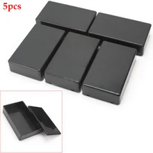 5Pcs Junction Box Shell Case Power Wire Waterproof ABS Monitoring Electronic Project Tool Enclosure Indoor Outdoor Cable Black