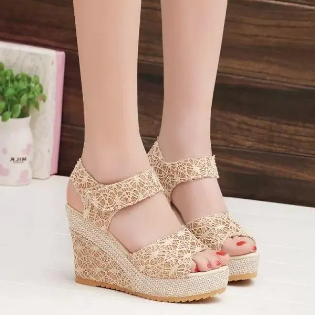 

The New Korean Version: Frosted Slope, Fish Mouth Sandals, Summer High Heel, Heavy Bottomed Waterproof Table, Toed Women's Shoes