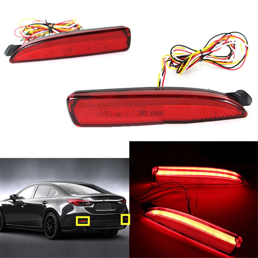 

LED Rear Bumper Light Rear Fog Lamp Brake Light Turn Signal Light Reflector For Mazda 6 Atenza 2013-2016 Axela 2014-2016