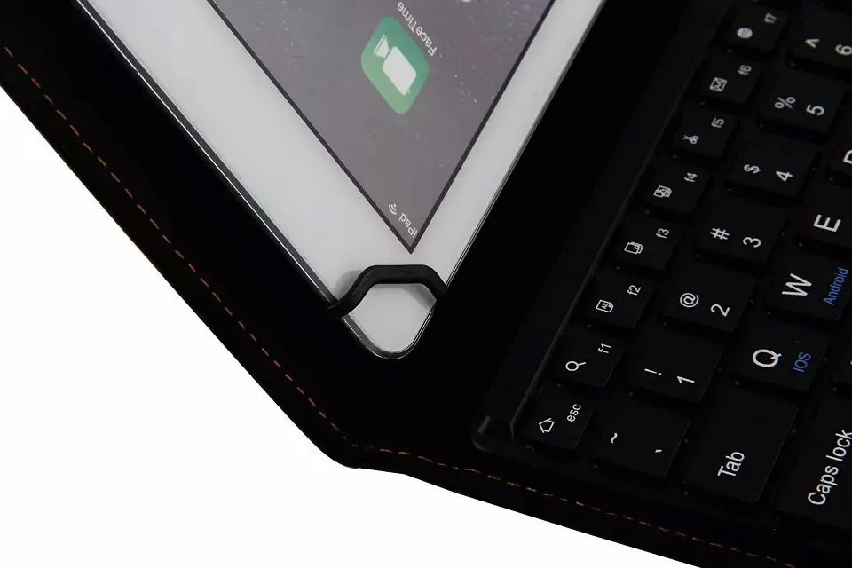 Съемная Беспроводная Bluetooth клавиатура с тачпадом + PU кожаный чехол Подставка для