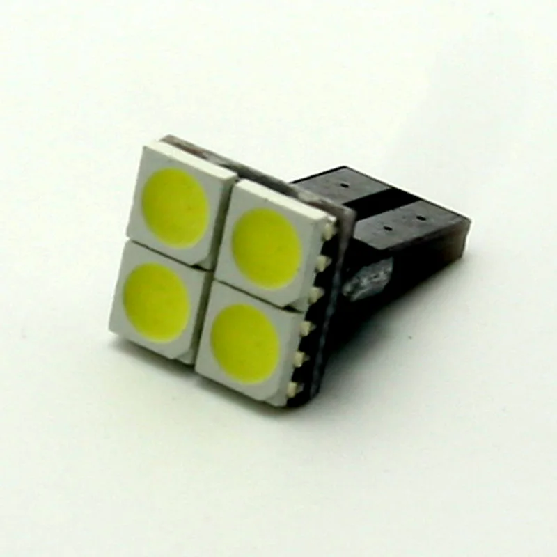 CANBUS 2 шт./лот T10 без ошибок 1 Вт W5W 4SMD 5050 специальная форма 48lm светодиодный лампы