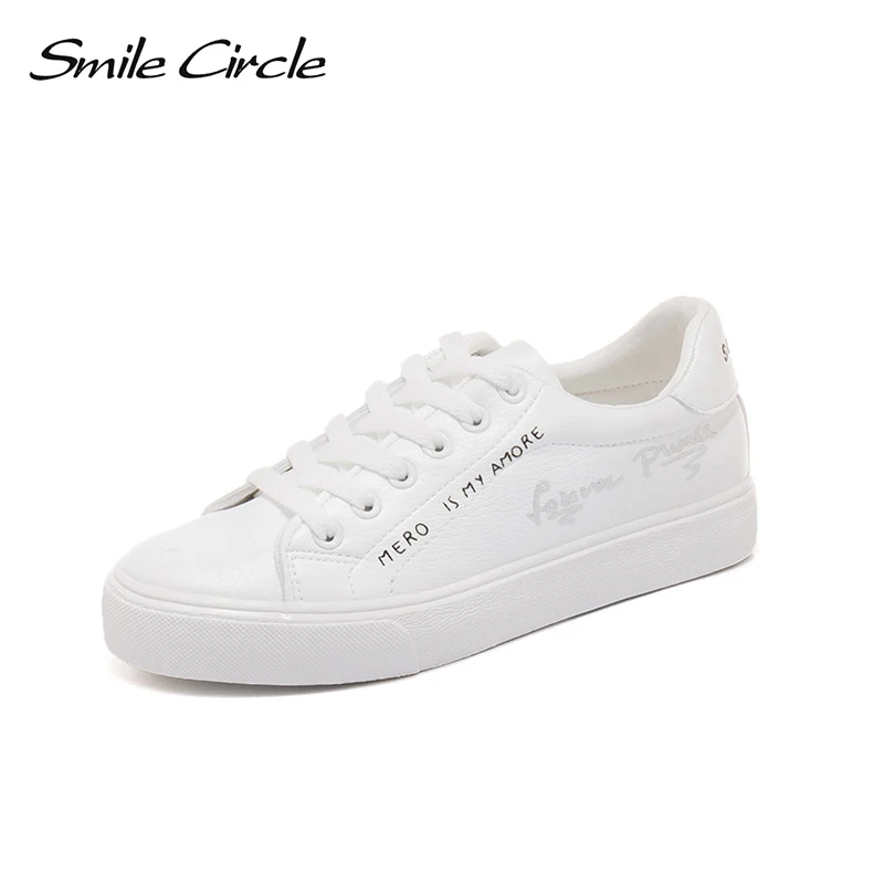 

Smile Circle Spring/Summer fashion Sneakers Women Ultra-soft Lace-up Casual Shoes Women Flat Platform Shoes Girl Sneakers A4A611