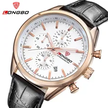 LONGBO Watches Men Top Brand Luxury Waterproof Chronograph Date Male Casual Quartz Watch Men Sport Wrist Watch Relogio Masculino