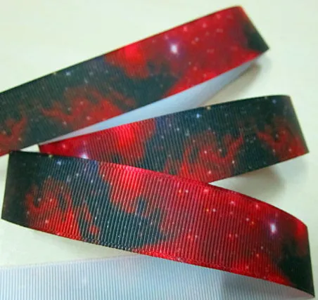 10 ярдов лот 7/8 дюймов 22 мм galaxy grosgrain ленты печатные ленты