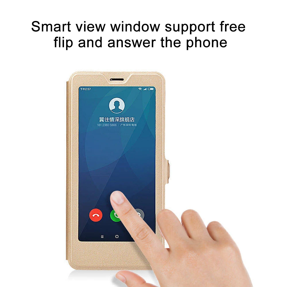 OLLIVAN For Xiaomi Redmi 6 Pro Case Cover For Xiaomi Redmi 6A Leather Flip Case View Window Book Cover For Xiaomi Redmi 6 Stand  (18)