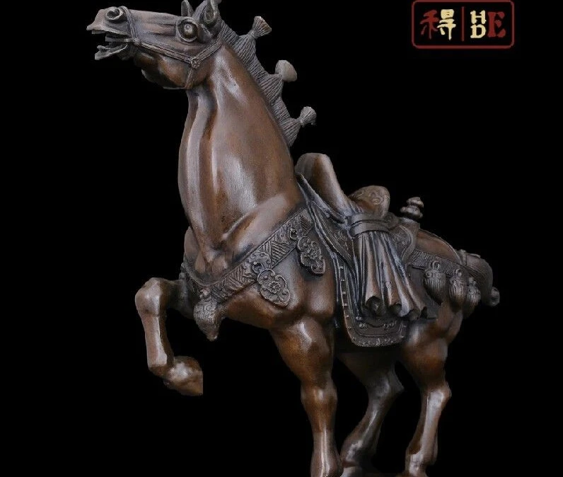 

China Bronze Copper Abstract Art Sculpture War Horse Decoration Statue Statuary