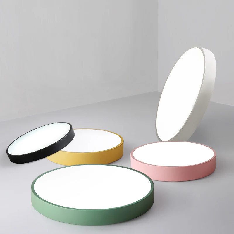

New Round led ceiling lamp fixture modern bedroom ceiling light with remote controller colorful ceiling lighting indoor use