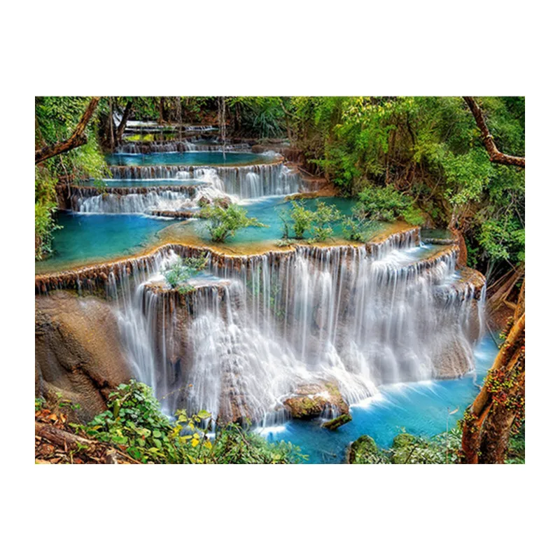 

5D DIY diamond embroidery landscape waterfall diamond painting Cross Stitch full square Rhinestone mosaic home decoration DCC