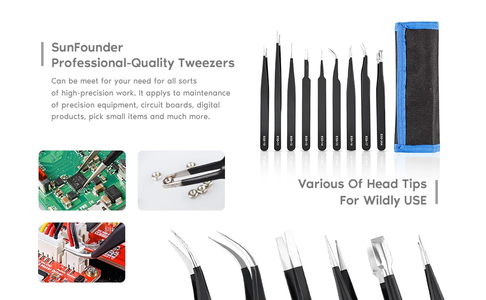 6pcs tweezers tool set 10