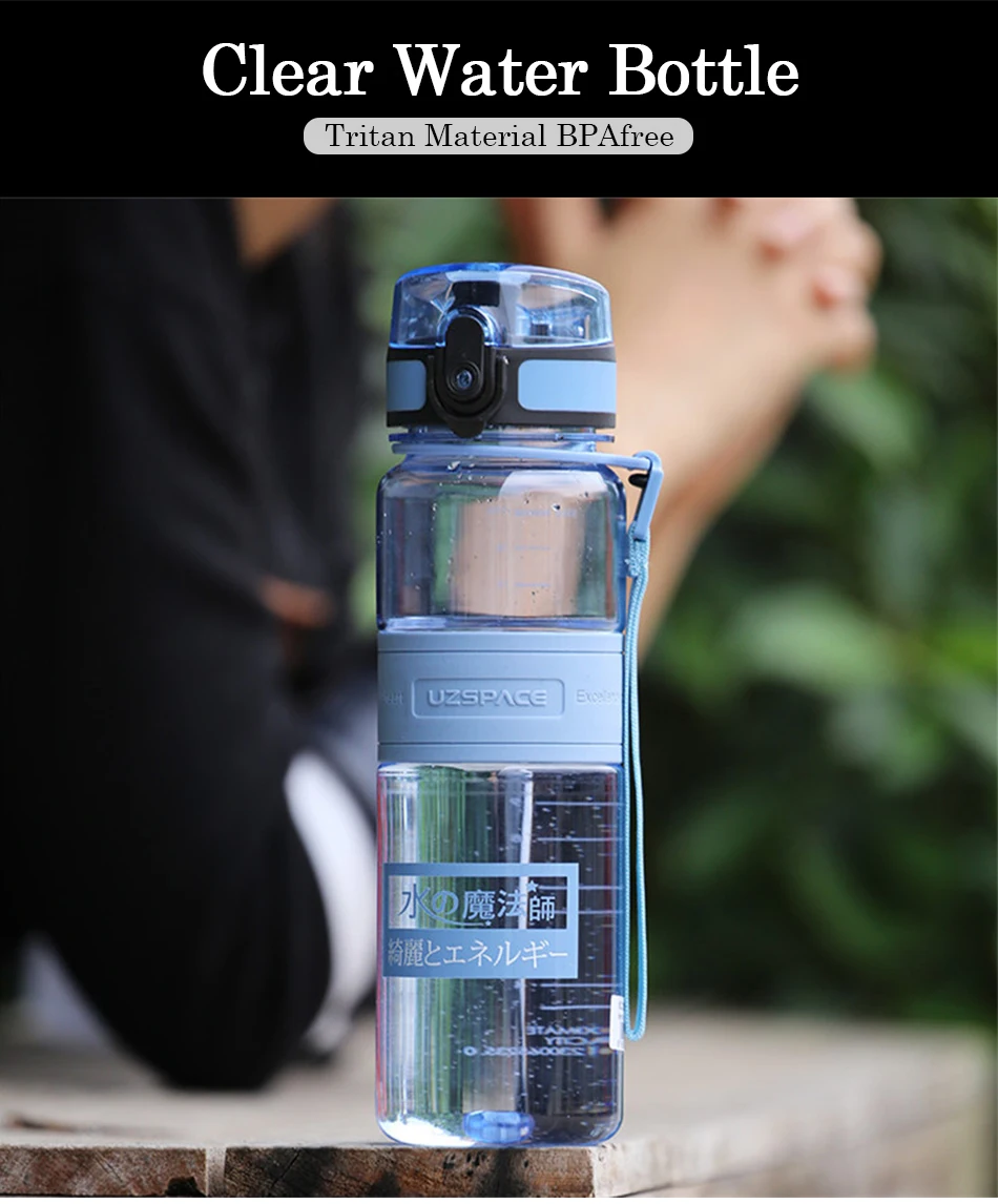 UZSPACE Water Bottles Fruit Tea Sport Portable LeakProof Shaker Tritan Plastic Drinkware 350ml500ml650ml BPA Free with Filter01