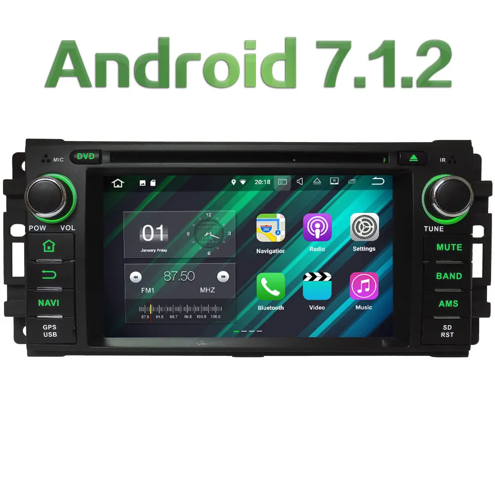 Android 7.1.2 2GB RAM 4G WIFI Car DVD Player Radio For Dodge RAM 1500