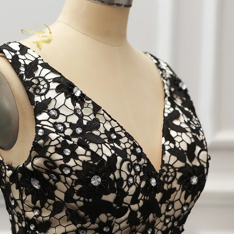 Короткие черные кружевные коктейльные платья Vestido De Noiva Бальное мини платье для