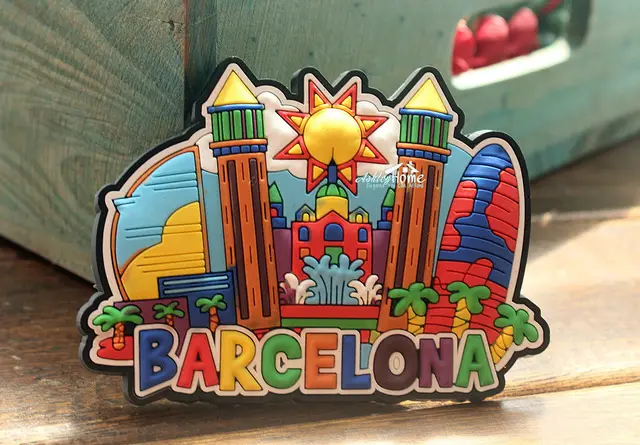 Magnete da viaggio in 3D per frigorifero con lettere di Barcellona Spagna, souvenir per la casa e la cucina, magnete per frigorifero