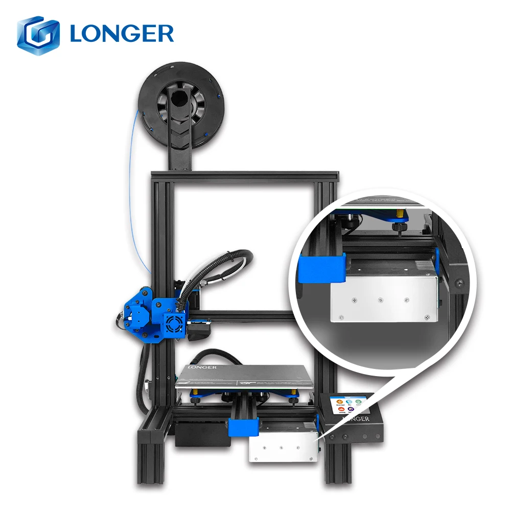 أطول 3D طابعة FDM LK2 عالية الدقة الطباعة اللمس شاشة الطاقة فشل الطباعة DIY كيت
