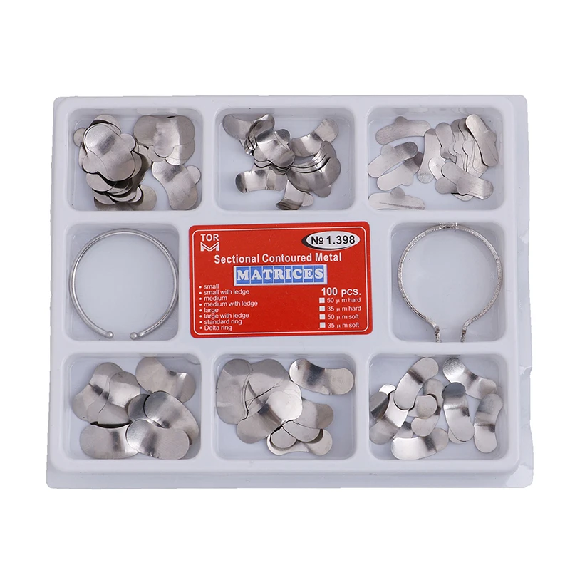 Drop Shipping 100Pcs/Pack Dental Matrix Sectional Contoured Metal Matrices Wholesale | Красота и здоровье