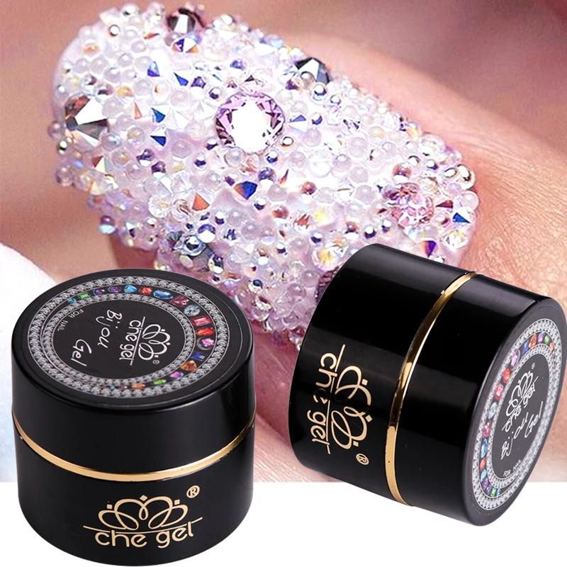 1pcs Adhesive Glue Nail Art Rhinestone Glitter Tip Crystal Decoration Pro Varnish UV Gel Polish Tool Manicure Accessory JI545