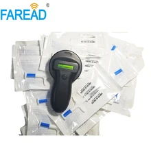 2,12x12 мм RFID FDX-B микрочип стекло капсула шприц+ x1pc 134,2 кГц ПЭТ микрочип портативный RFID животное домашний питомец собака ручной сканер