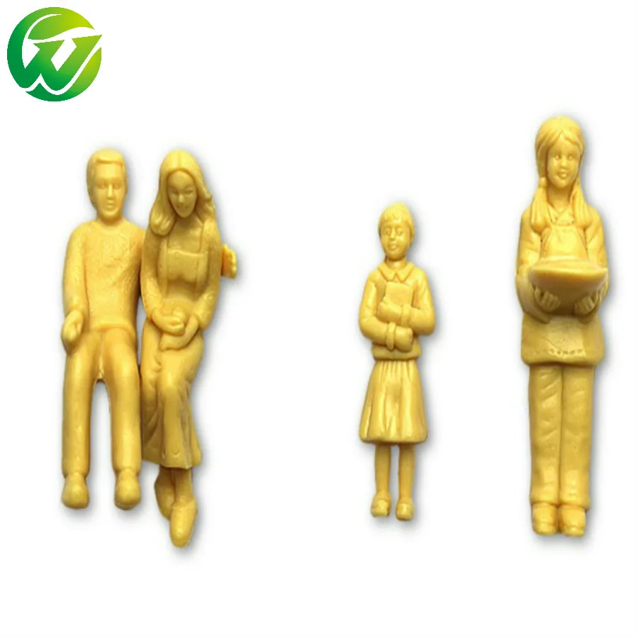 50pcs architecture 125 130  scale ABS plastic skin color indoor figures model making train layout people (3)