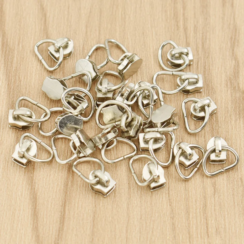 

25pcs/lot Metal 3# 5# Non Lock Zipper Sliders DIY Hardware Zipper Pull Handmade Clothes Crafts Accessories