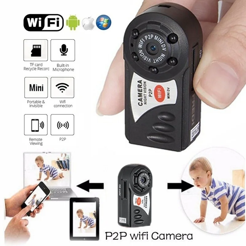 16GB карта + P2P HD мини Wifi DVR IP камера видеокамера видеорегистратор ночное видение