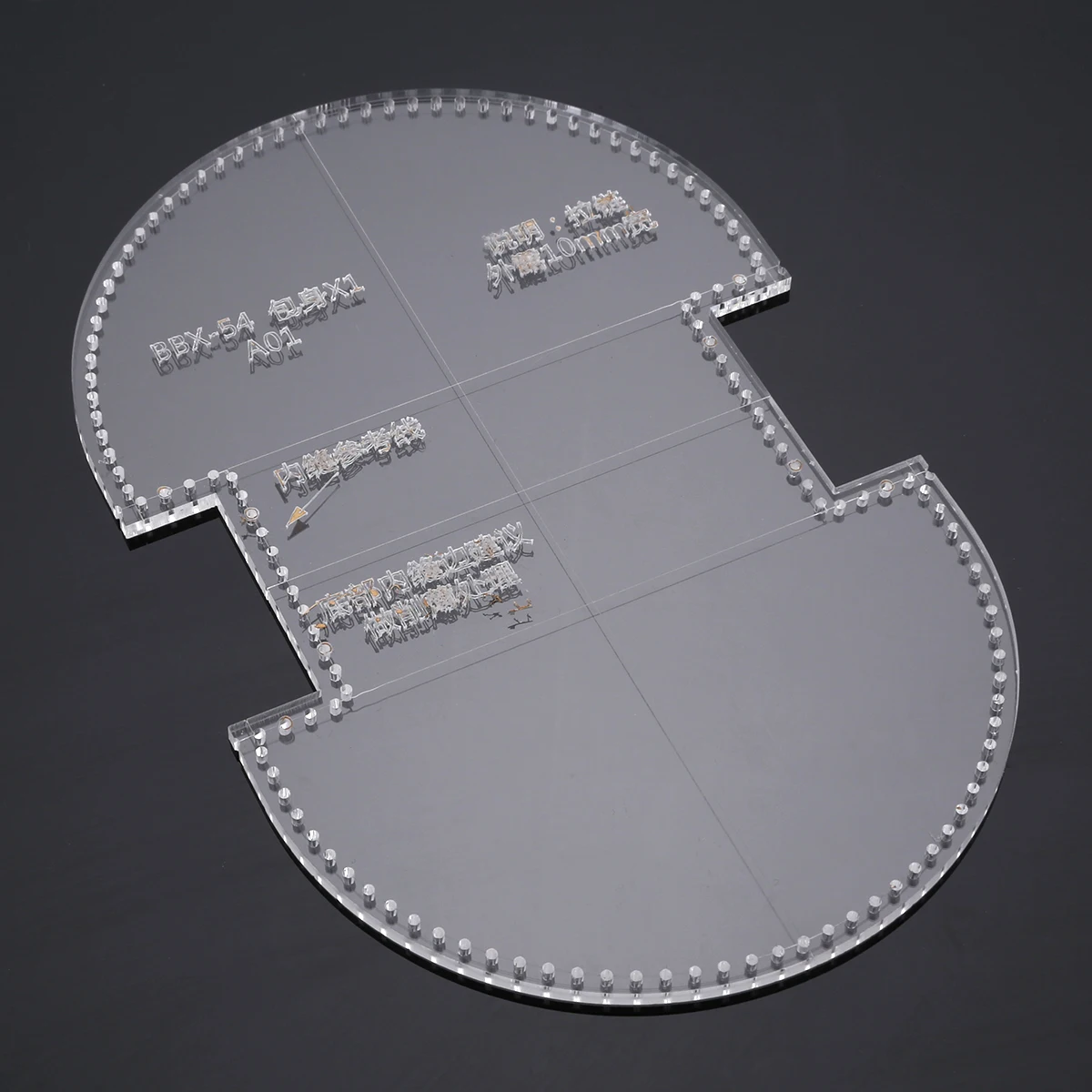 1pc Practical Acrylic Template Transparent Wallet Templates Leather Craft Coin Purse Shell Type Small Bag Pattern Stencil