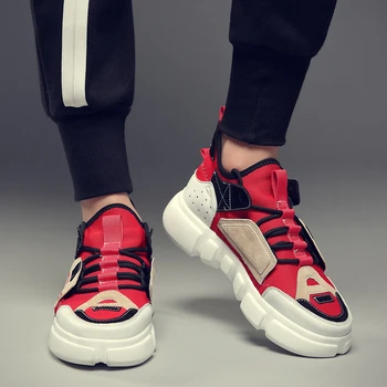 

Men Chunky Shoes Quality PU Leather Breathable Casual Dad Shoes Lace Up Fashion Outdoor Men Sneakers Male Shoe Adult Lovers shoe