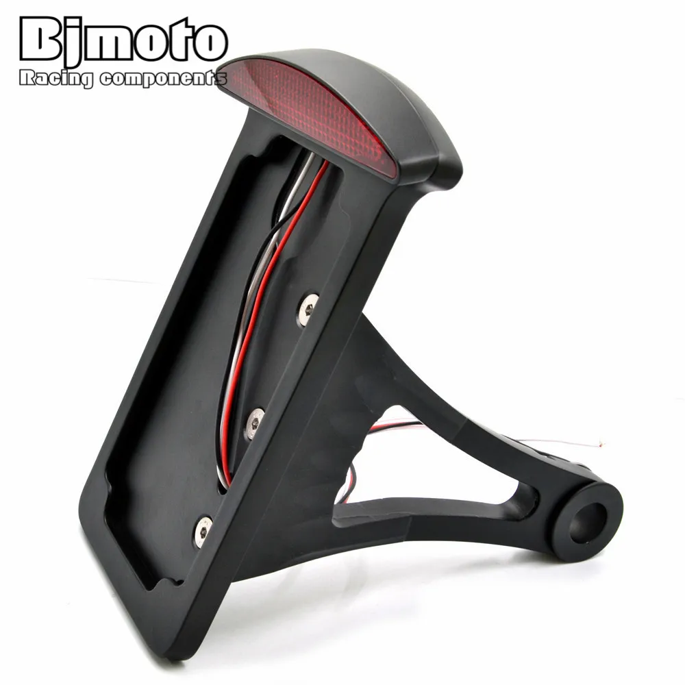 BJMOTO мотоцикл боковое Крепление номерного знака Кронштейн задний фонарь ось вертолет пользовательских черный для Harley BJMOTO мотоцикл боковое Крепление номерного знака Кронштейн задний фонарь ось вертолет пользовательских черный для Harley