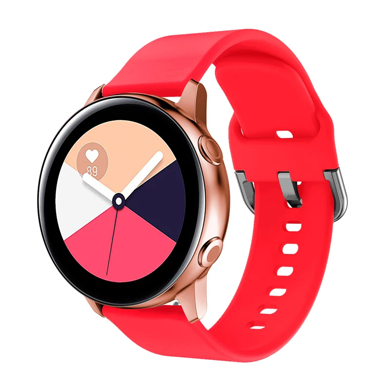 20 мм силиконовый ремешок для Samsung Galaxy Watch watch 3 41 Active 42 S2 классический amazfit bip huawei 2