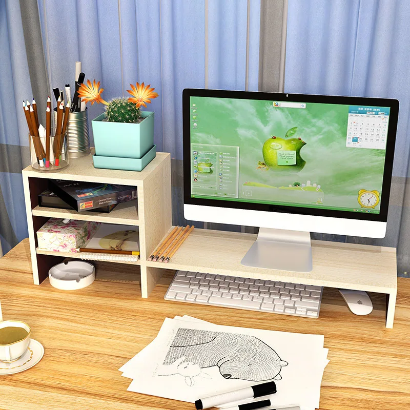 

High Quality PC Monitor Heightening Desktop Rack Home Computer Stand Laptop Desk Small Storage Rack Office Furniture