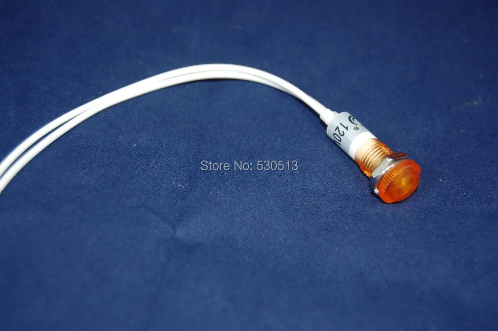 LOTOF5Pcs120VAC9mmYellowPanelMountingIncandescentIndication