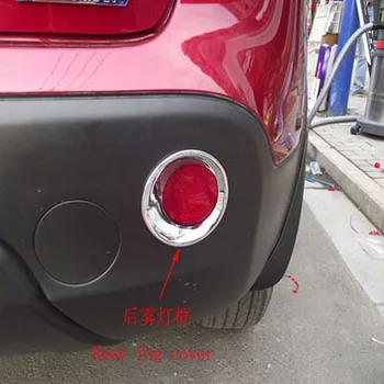 

for NISSAN Qashqai 2008-2013 DUALIS Automobile Rear fog Light Lamp cover Trim ABS Chrome Car styling accessories 2pcs