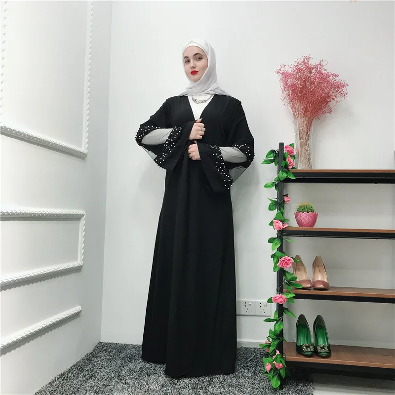 Ramadan Black Abaya Robe Femme Kimono Muslim Hijab Dress Jilbab Caftan Kaftan Dubai Abayas For Women Turkish Islamic Clothing