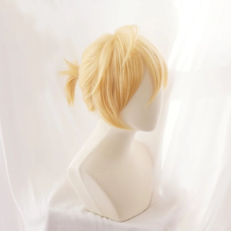 Vocaloid Kagamine Len короткие светлые термостойкие волосы косплей костюм парик + трек