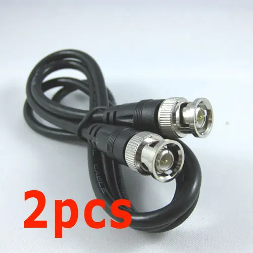 2pcs 2M 6Feet BNC RG59 font b CCTV b font VIDEO Coaxial Patch Cable for CAMERA