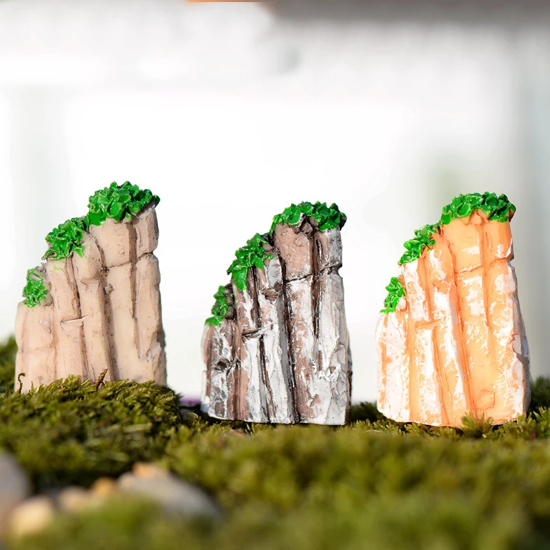 5PCS Mini Mountain Miniature Toys Bonsai Ornaments Plant Gardening