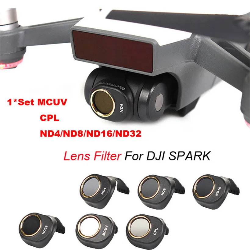 

MCUV/CPL/ND4/ND8/ND16 /ND32 For DJI SPARK Drone Gimbal Camera HD Lens Filter drop shipping 0807