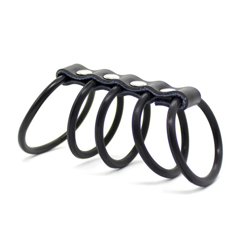 hc04705 Leather Cock Rings Silicone (5)