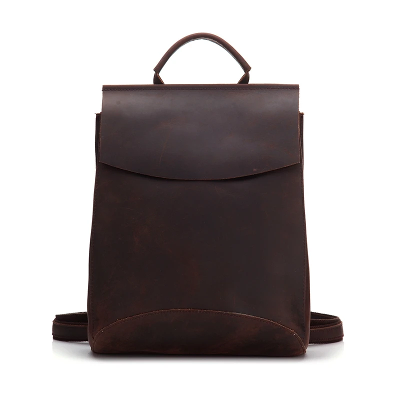 

Bag For Men Genuine Leather Backpack Men's Bag Crazy Horse Leather Daypack Cowhide Rucksack New Bag 2019 Top Quality Vintage