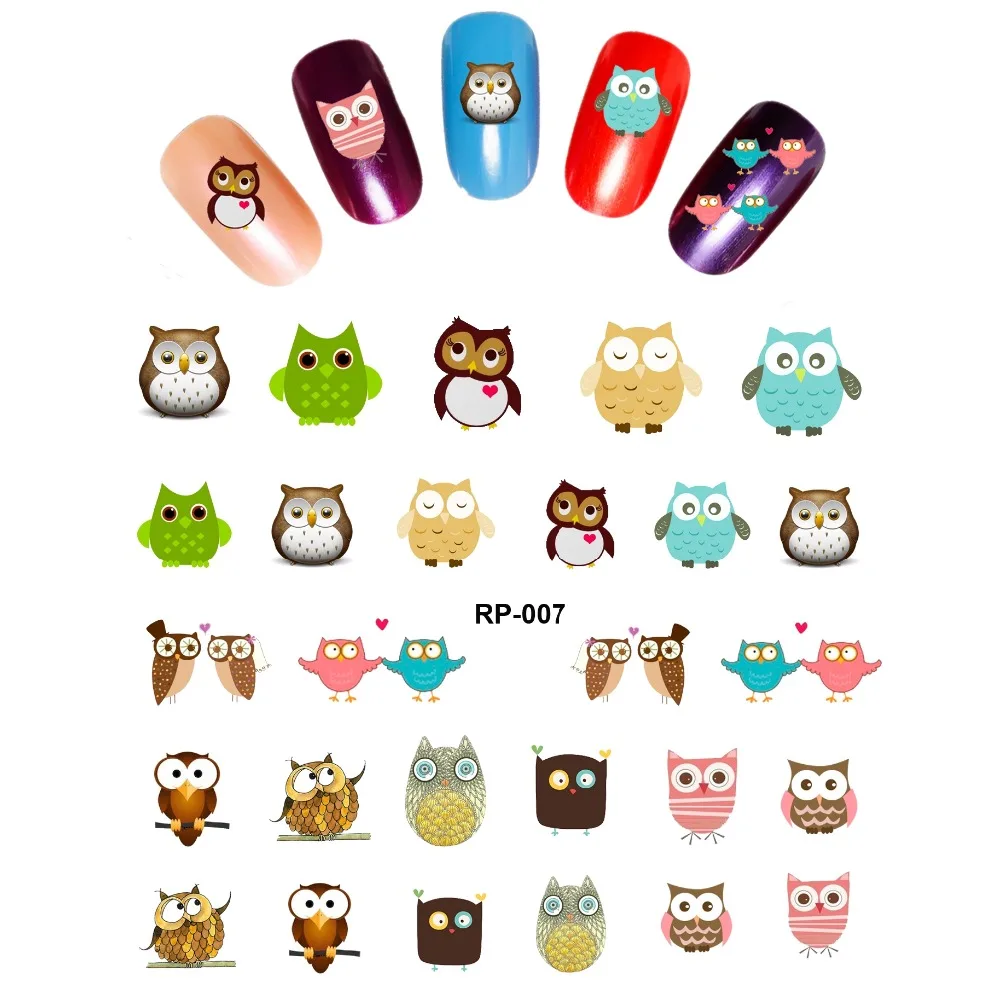 Calcomanía de agua para decoración de uñas, pegatina deslizante de ...