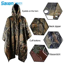 Военный Камуфляжный Дождевик-пончо для улицы кемпинг, охота, поход пончо для дождя водонепроницаемое с капюшоном Ripstop US PVC камуфляж дождь