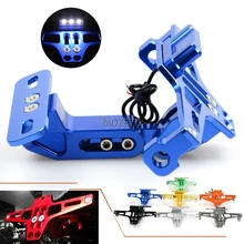 CNC мотоциклетные номерные знаки для мотоциклов кронштейн держатель для Kawasaki ZX-9 ZX-9R ZX-500R ZR-10R ZR-6R ZR-750 ниндзя ZX-14 H2R